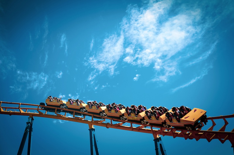 An image showing a part from a roller coaster to promote the Aunnual Pass Ticket 