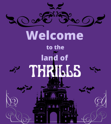 Welcome tile saying: Welcome to thrill land.